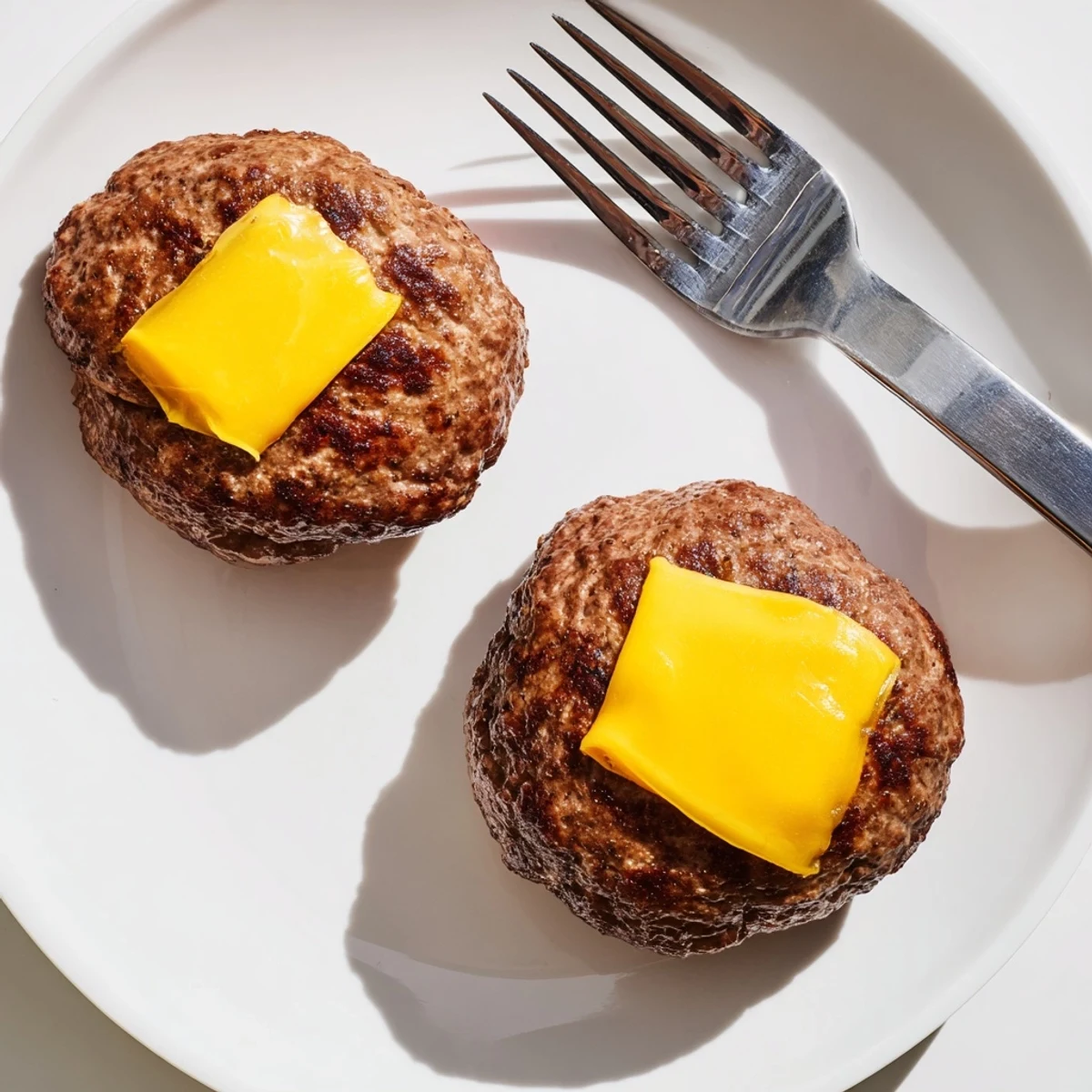 Perfectly cooked air fryer hamburger patties stacked with pickles, onions, and classic condiments for a satisfying weeknight dinner