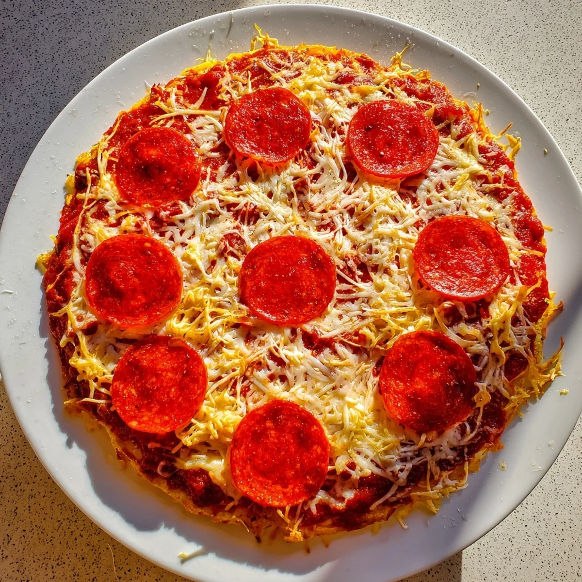 Golden Pizza Hut pan pizza with bubbling mozzarella and pepperoni on thick crispy crust