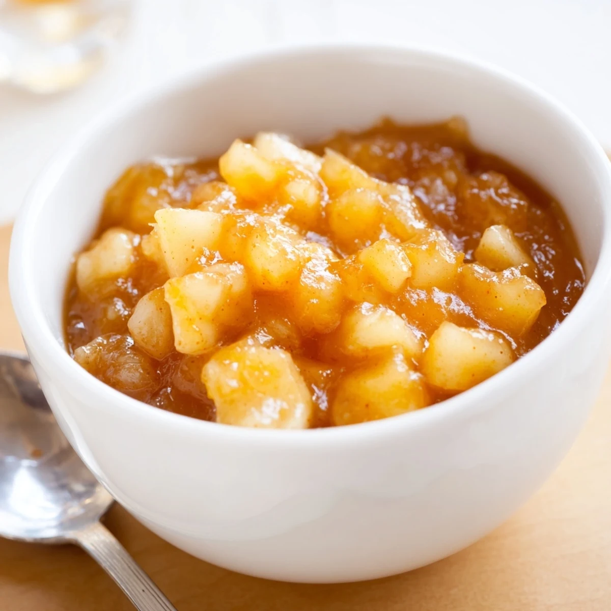 Smoky-sweet Fall Caramel Apple Jam spread on warm biscuits, speckled with nutmeg.