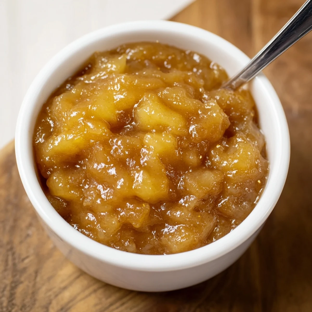 Fall Caramel Apple Jam glistening in jar, cinnamon-scented, perfect on toast.