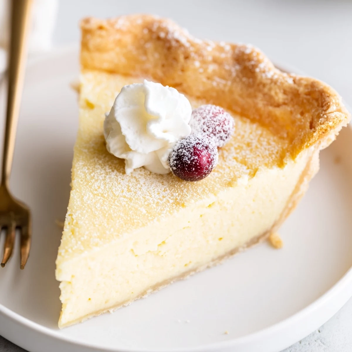 Warm-spiced Christmas Eve Custard Pie With Cinnamon Vanilla cooling on a wire rack