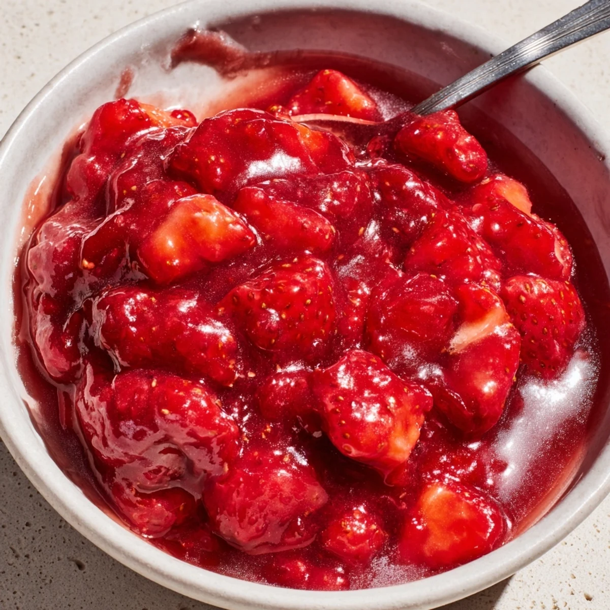 Rustic slice with Strawberry Cake Filling Recipe layered between fluffy vanilla cake