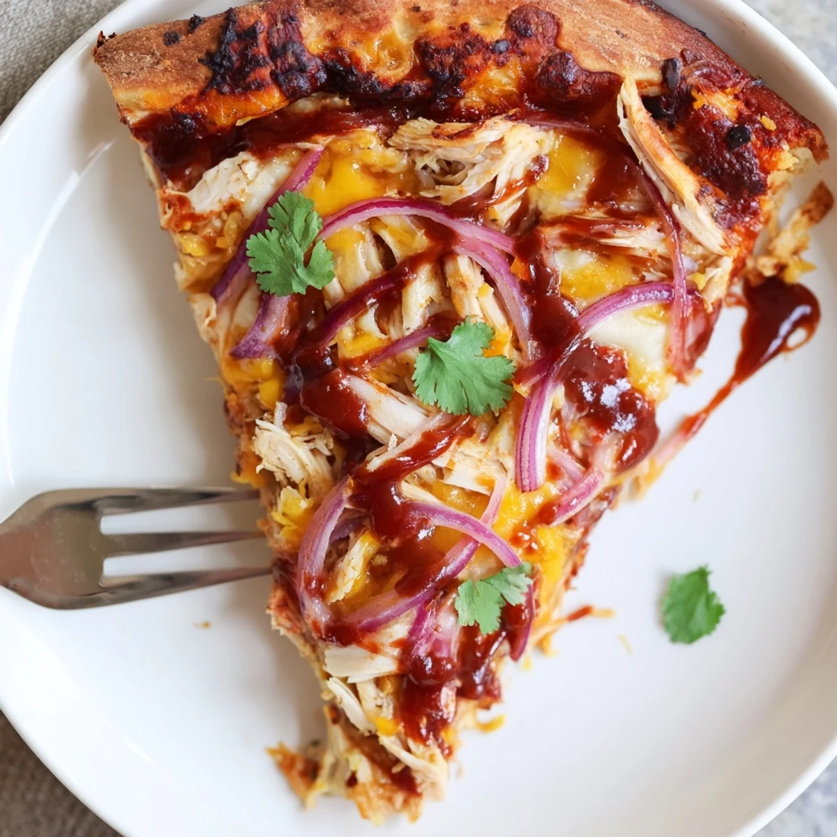 Grilled BBQ Chicken Pizza with smoky chicken, melted gouda, and charred crust.