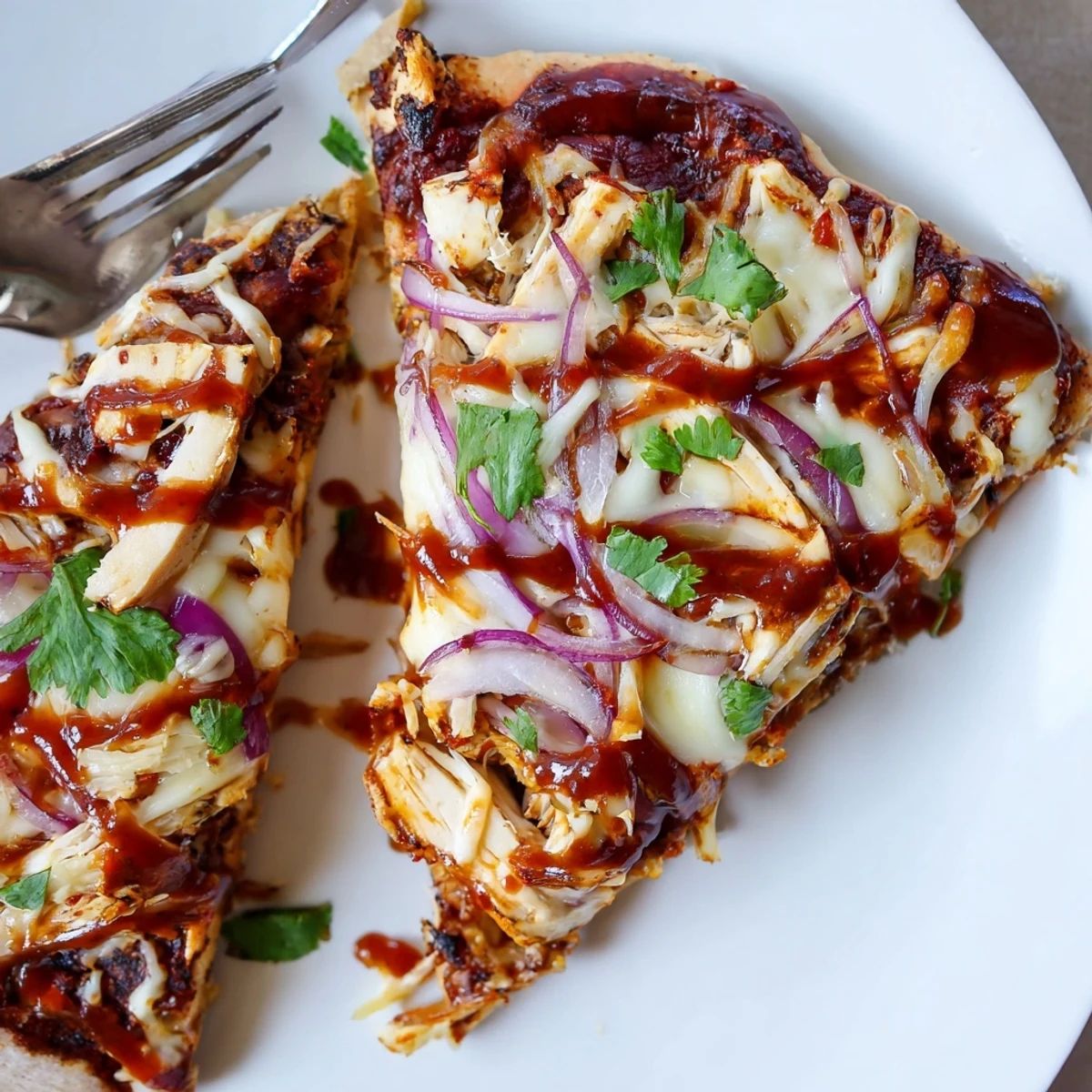 Hot Grilled BBQ Chicken Pizza fresh from grill, gooey cheese, crisp edges.