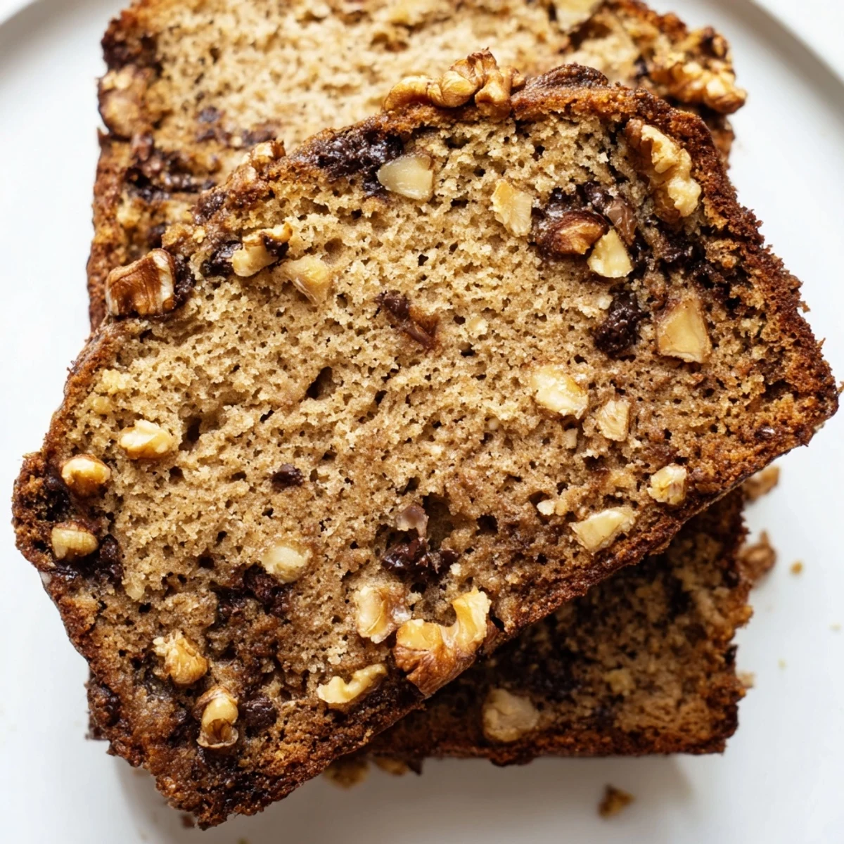 Freshly baked protein banana bread oil free loaf cooling on wire rack with sunlight streaming