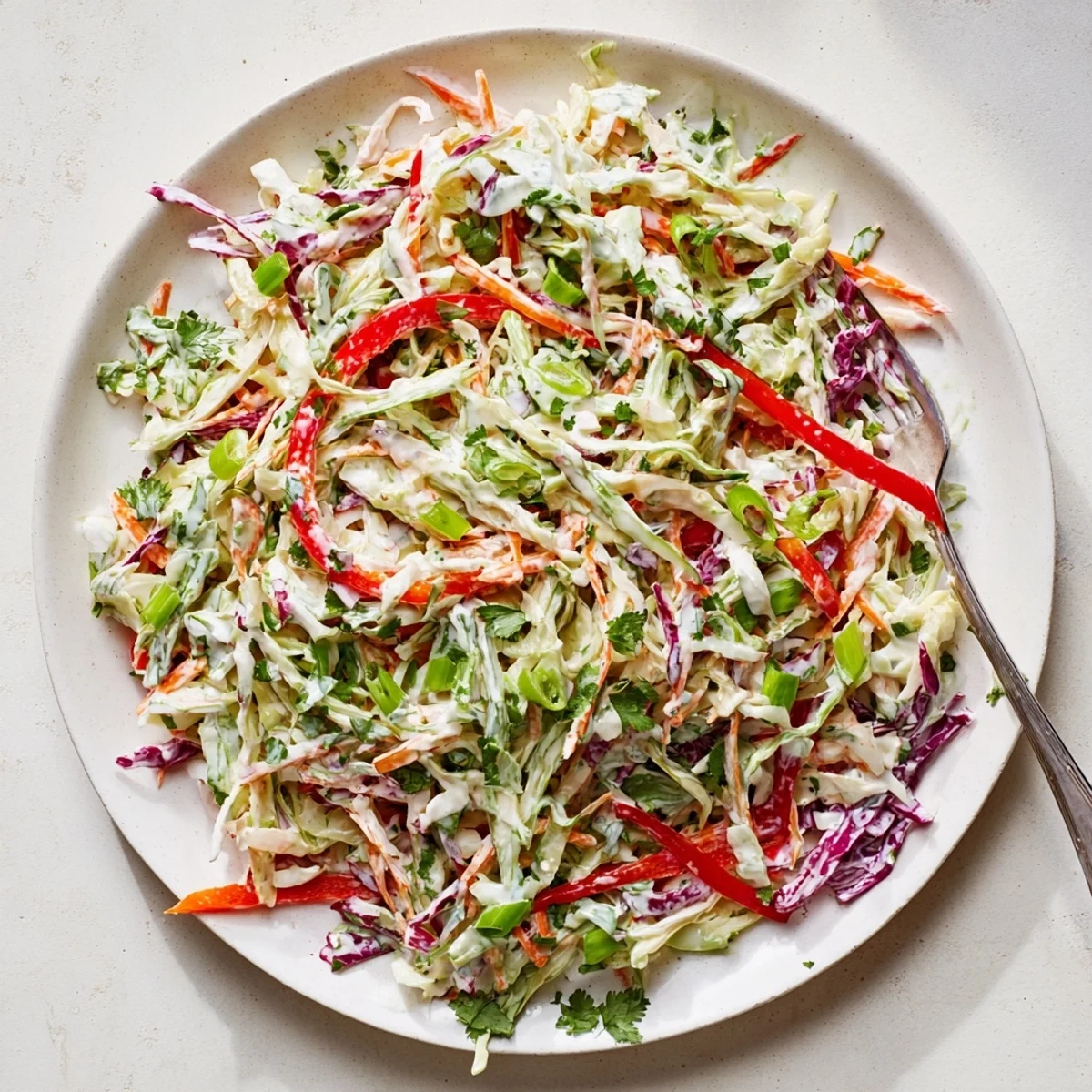 Vibrant summer slow bowl piled high with crisp vegetables drizzled with sweet and tangy honey vinaigrette