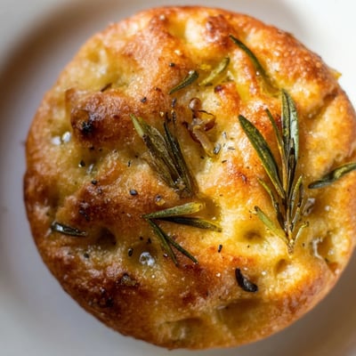 Garlic Rosemary Focaccia Muffins