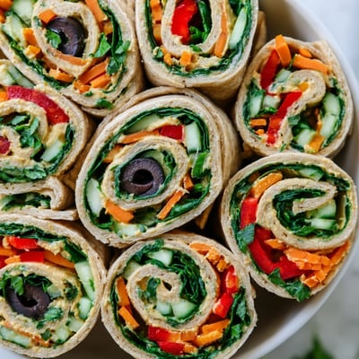 Vegan Hummus Veggie Pinwheels